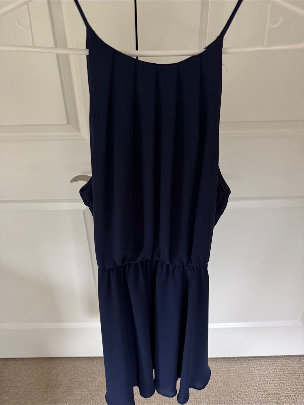 Lush Navy Blue Spaghetti Strap Dress